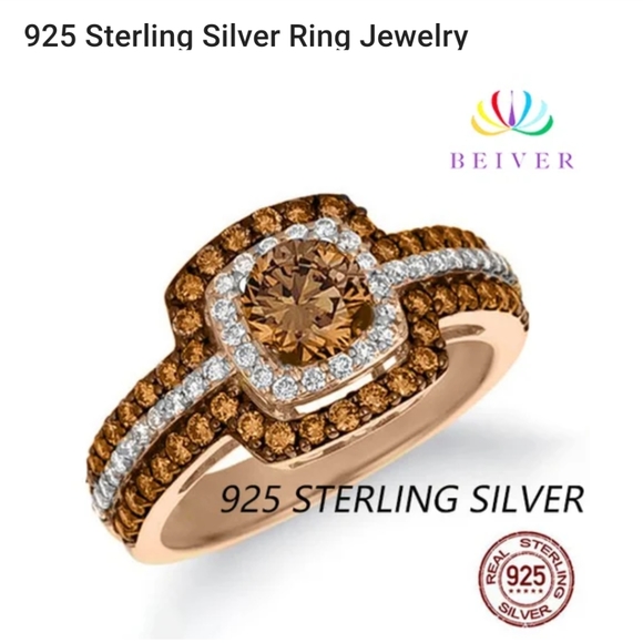 Jewelry - Sold New 925 Sterling Silver Champagne Ring
